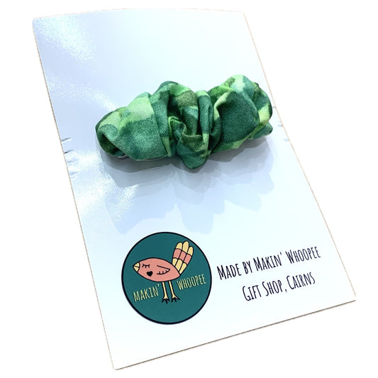 MAKIN WHOOPEE - SCRUNCHIE BARRETTE - Green Watercolour