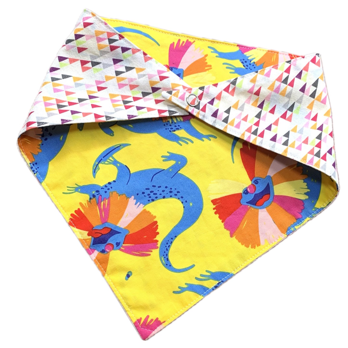 MAKIN' WHOOPEE - Large Pet Bandana- Frilled Necked Lizard & Triangles