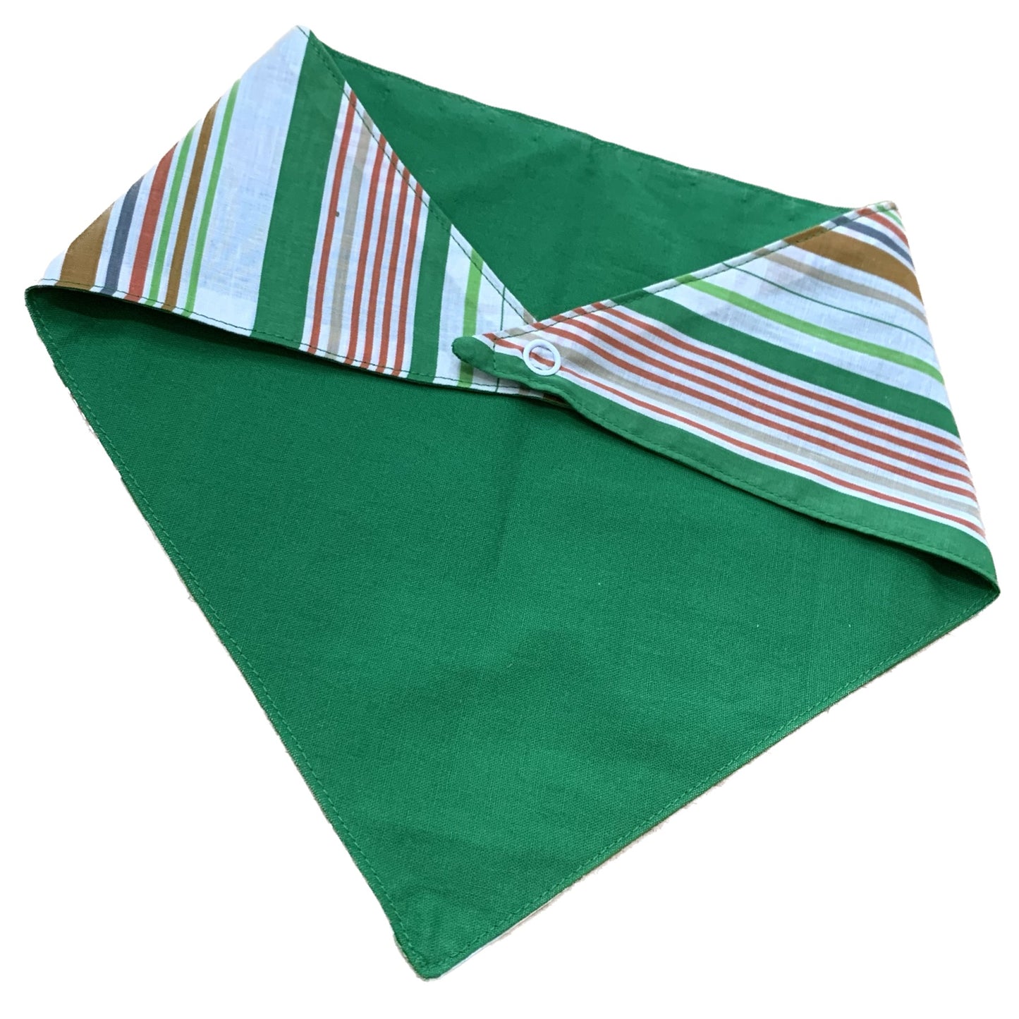 MAKIN' WHOOPEE - Large Pet Bandana- Earthy Stripes & Green