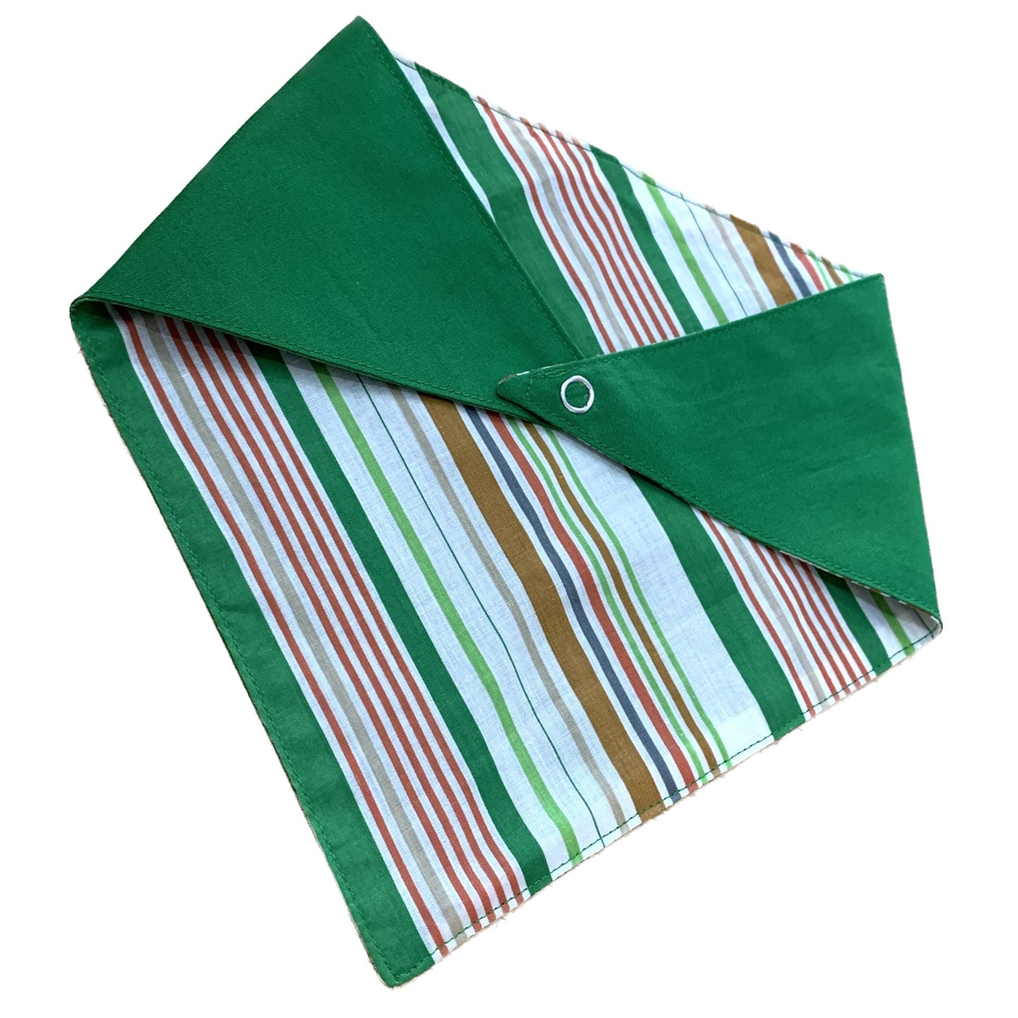 MAKIN' WHOOPEE - Large Pet Bandana- Earthy Stripes & Green