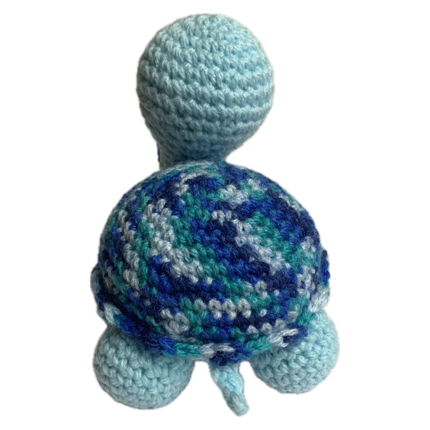 BEAKNITS- CROCHETED BLUE TURTLE- MEDIUM