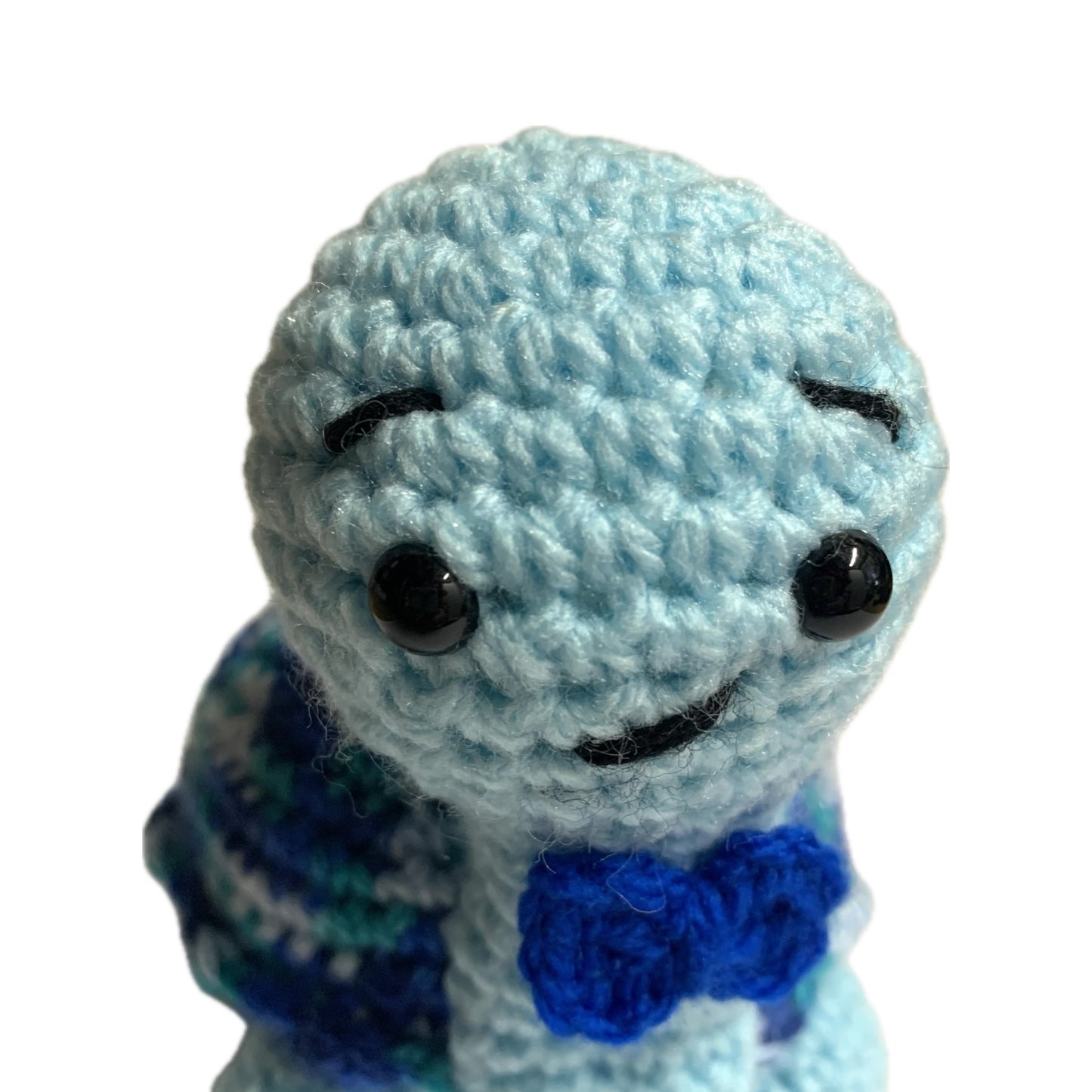 BEAKNITS- CROCHETED BLUE TURTLE- MEDIUM