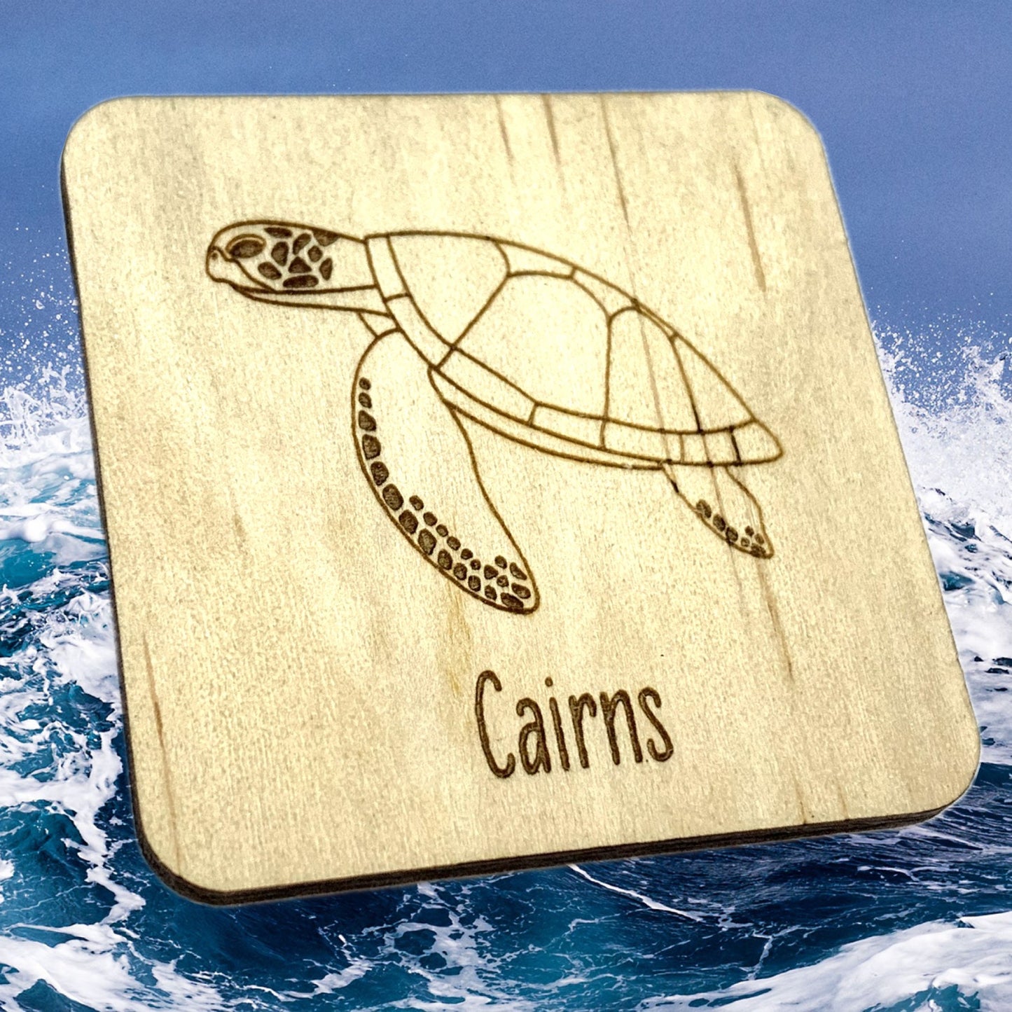 SAILFISH CREATIVE- "Turtle" Timber Magnet