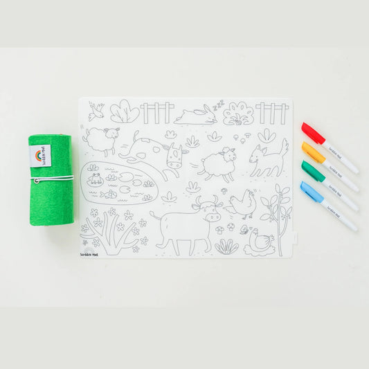 SCRIBBLE MAT- ORIGINAL- On the Farm Reusable Scribble Mat