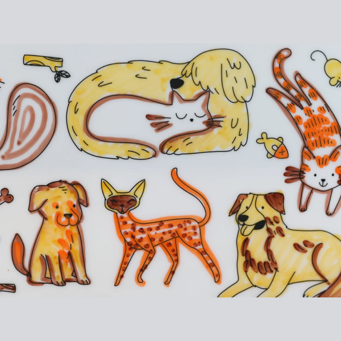 SCRIBBLE MAT- MINI- Cats & Dogs Reusable Scribble Mat