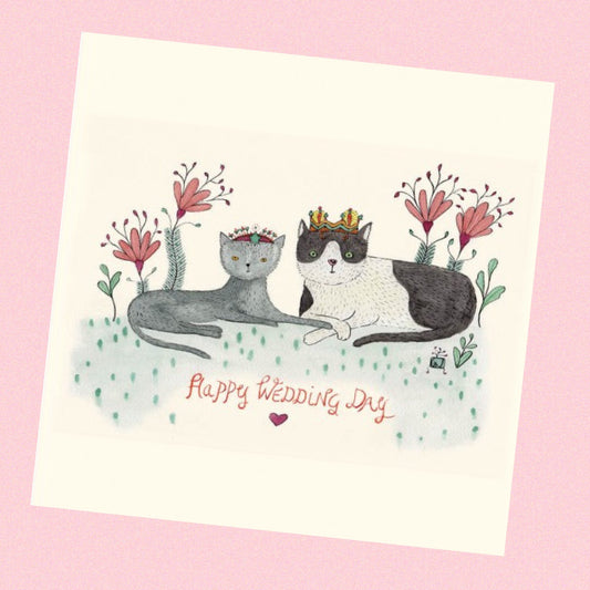 NUOVO - GABRIELLE WANG "LOVE CATS WEDDINGS DAY" GREETING CARD