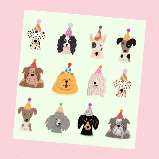 NUOVO - "BIRTHDAY DOGS" GREETING CARD