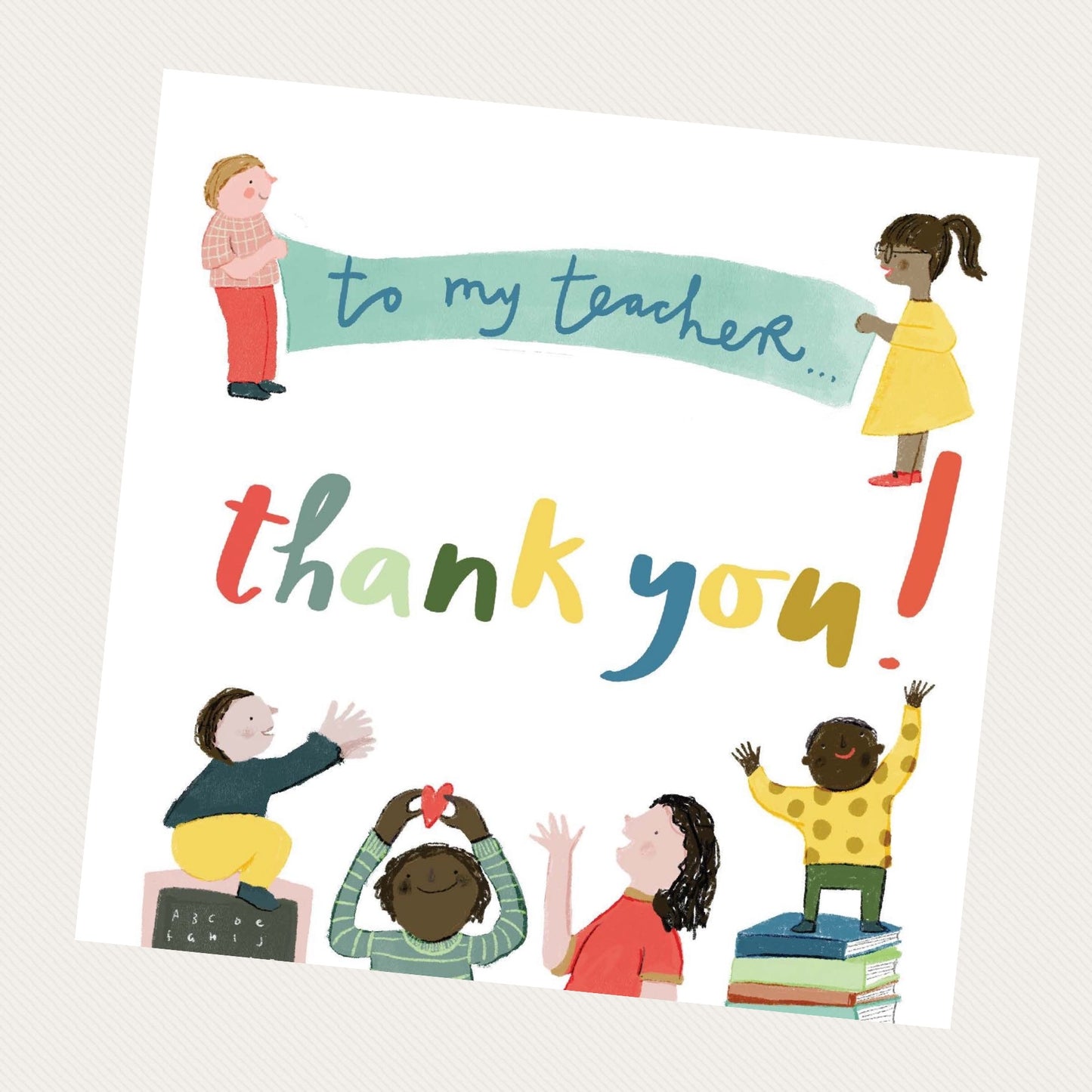 NUOVO - "Thankyou Teacher"- GREETING CARD-  JESS RACKLYEFT