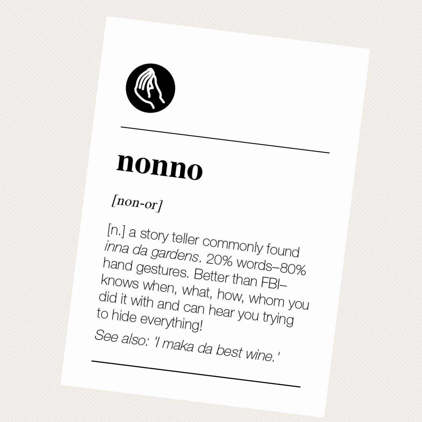 NUOVO - QUOTABLES "NONNO" GREETING CARD