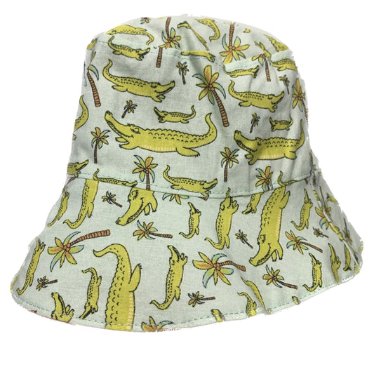 Teacups n Quilts - Crocodiles Fabric Hat - Kids Large