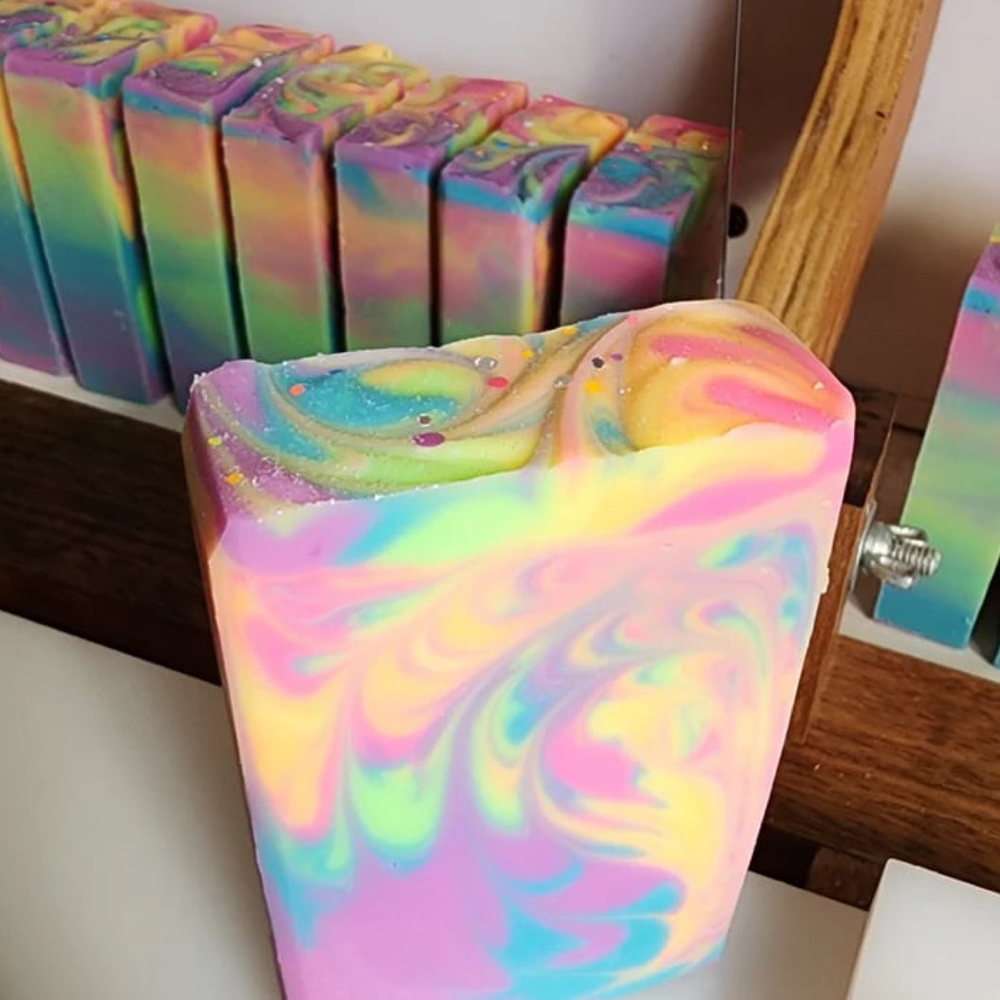 WATERFALL SOAPWORKS- Rainbow Sherbert Handmade Soap