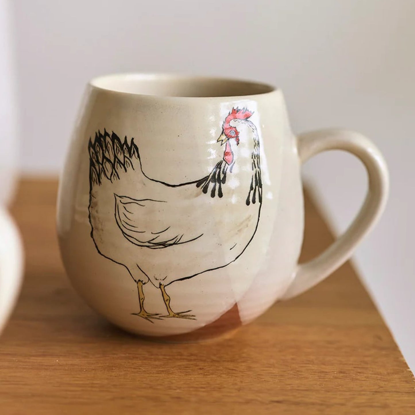 ROBERT GORDON POTTERY - "Baby" (White Chicken) Hug Me Mug - Emogen Clark Collaboration