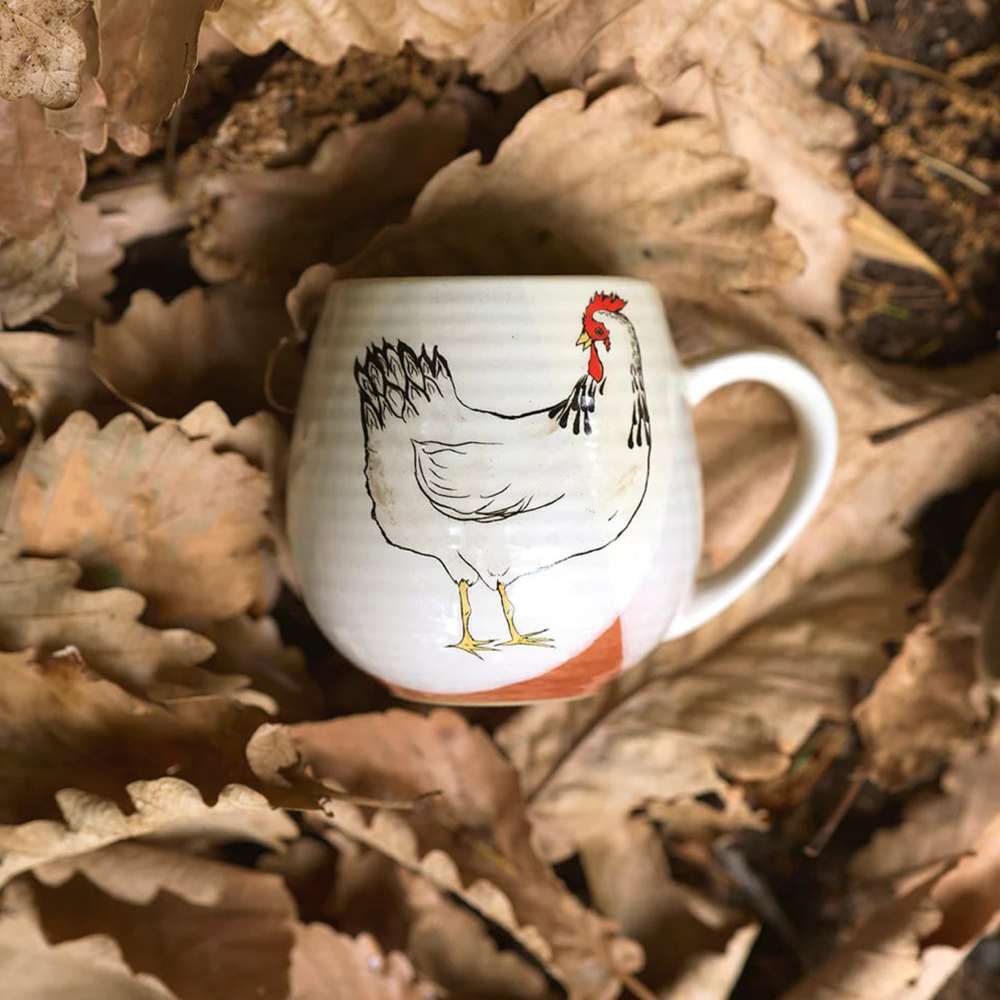 ROBERT GORDON POTTERY - "Baby" (White Chicken) Hug Me Mug - Emogen Clark Collaboration