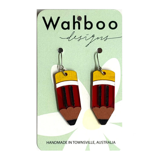 WAHBOO- TEACHER Pencil Hook Dangle Earrings
