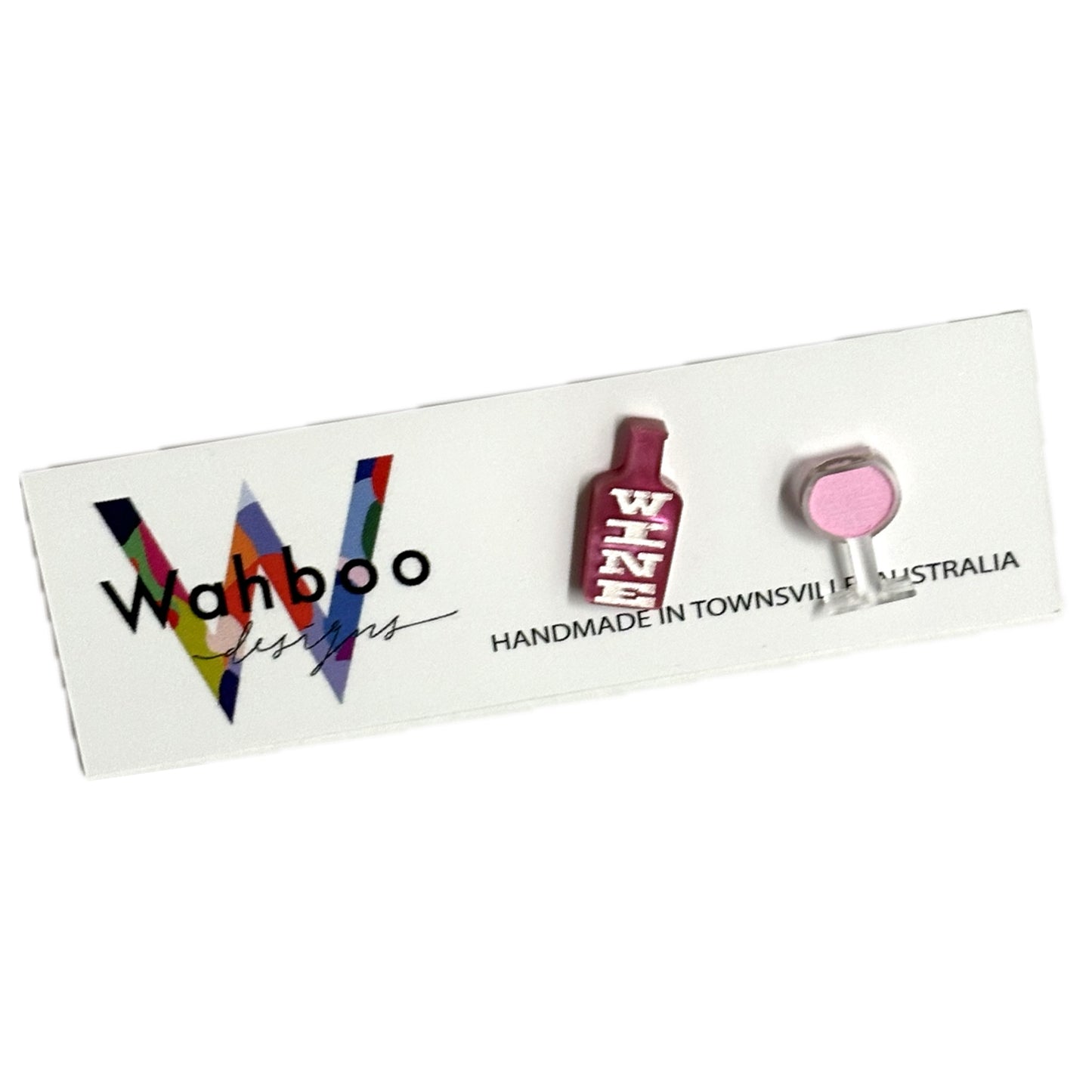 WAHBOO- Wine Stud Earrings