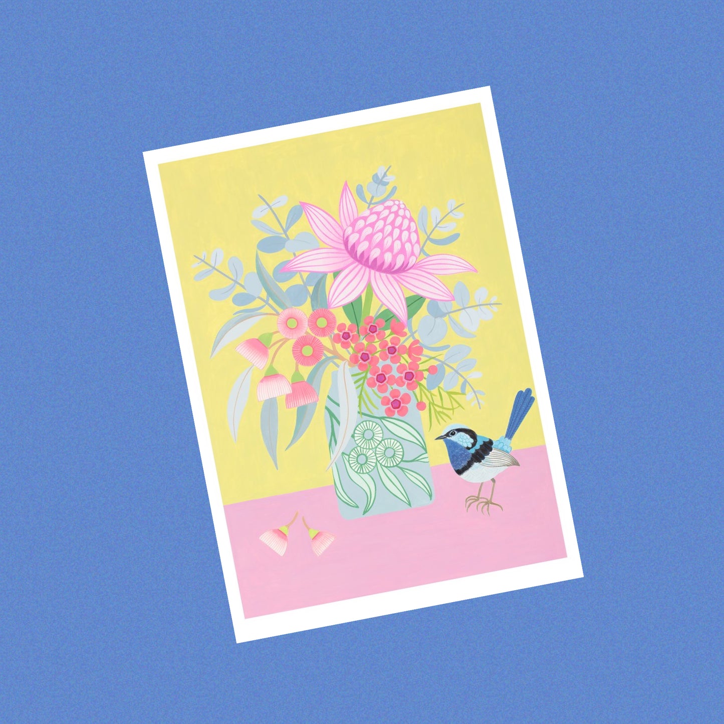 CLAIRE ISHINO- SMALL LIMITED EDITION A5 PRINTS- Superb Fairy Wren