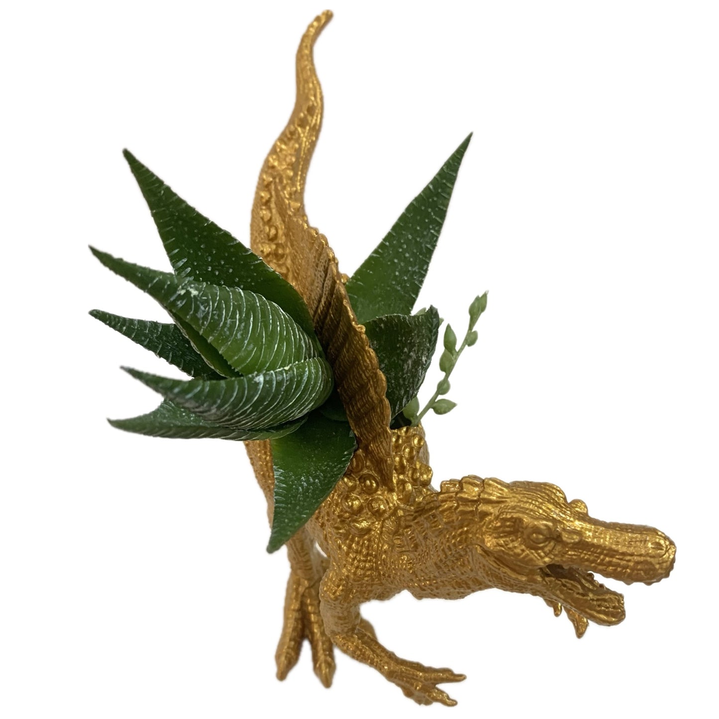 MAKIN' WHOOPEE -  Dino Planters- Gold Spinosaurus