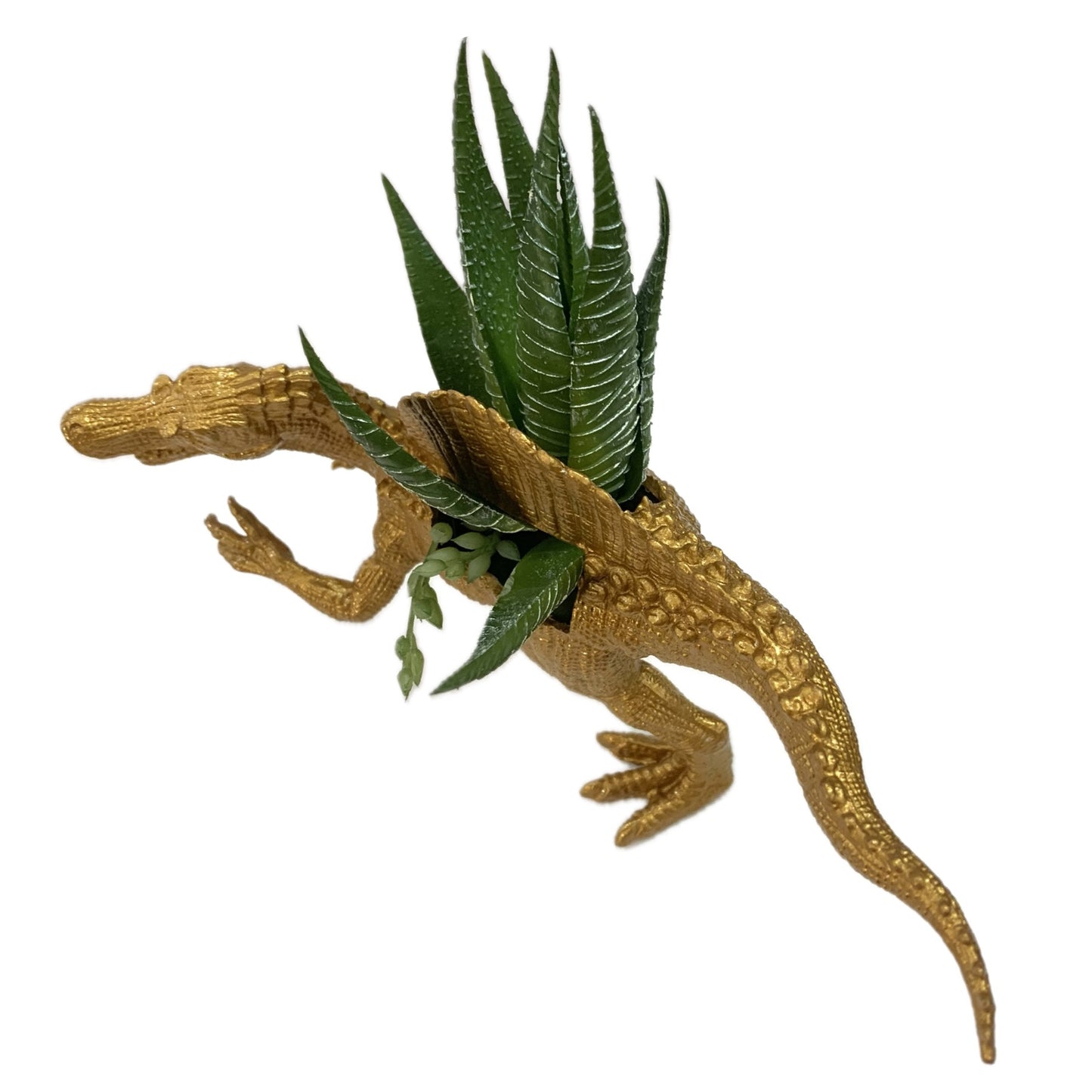 MAKIN' WHOOPEE -  Dino Planters- Gold Spinosaurus