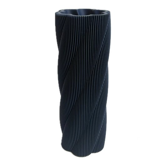 DWAYNSKI.3D - "Twistlam" Vase - Navy