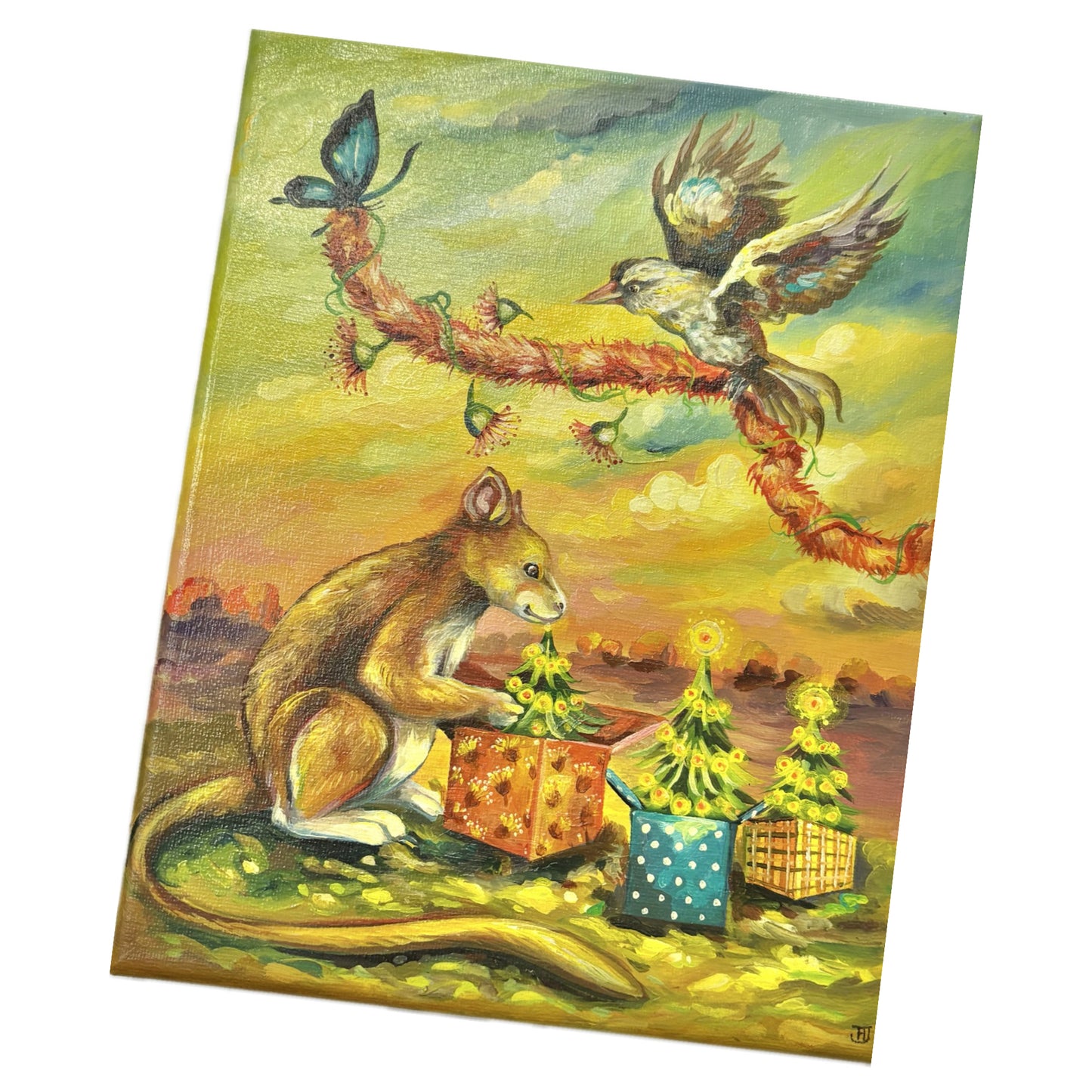 HAYLEY GILLESPIE - "TREE GIFTS" ORIGINAL OIL PAINTING