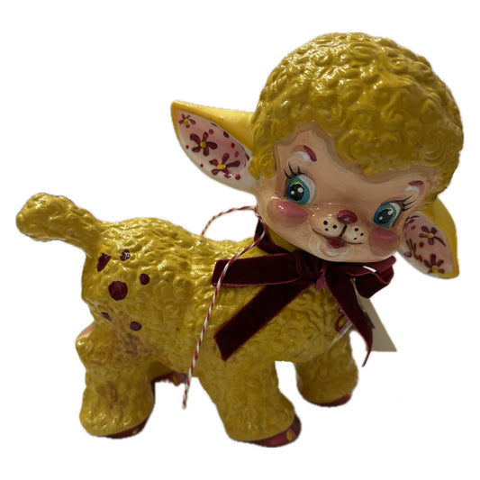 HAYLEY GILLESPIE - "Christmas Lamb" ORIGINAL HAND PAINTED ORNAMENT #2