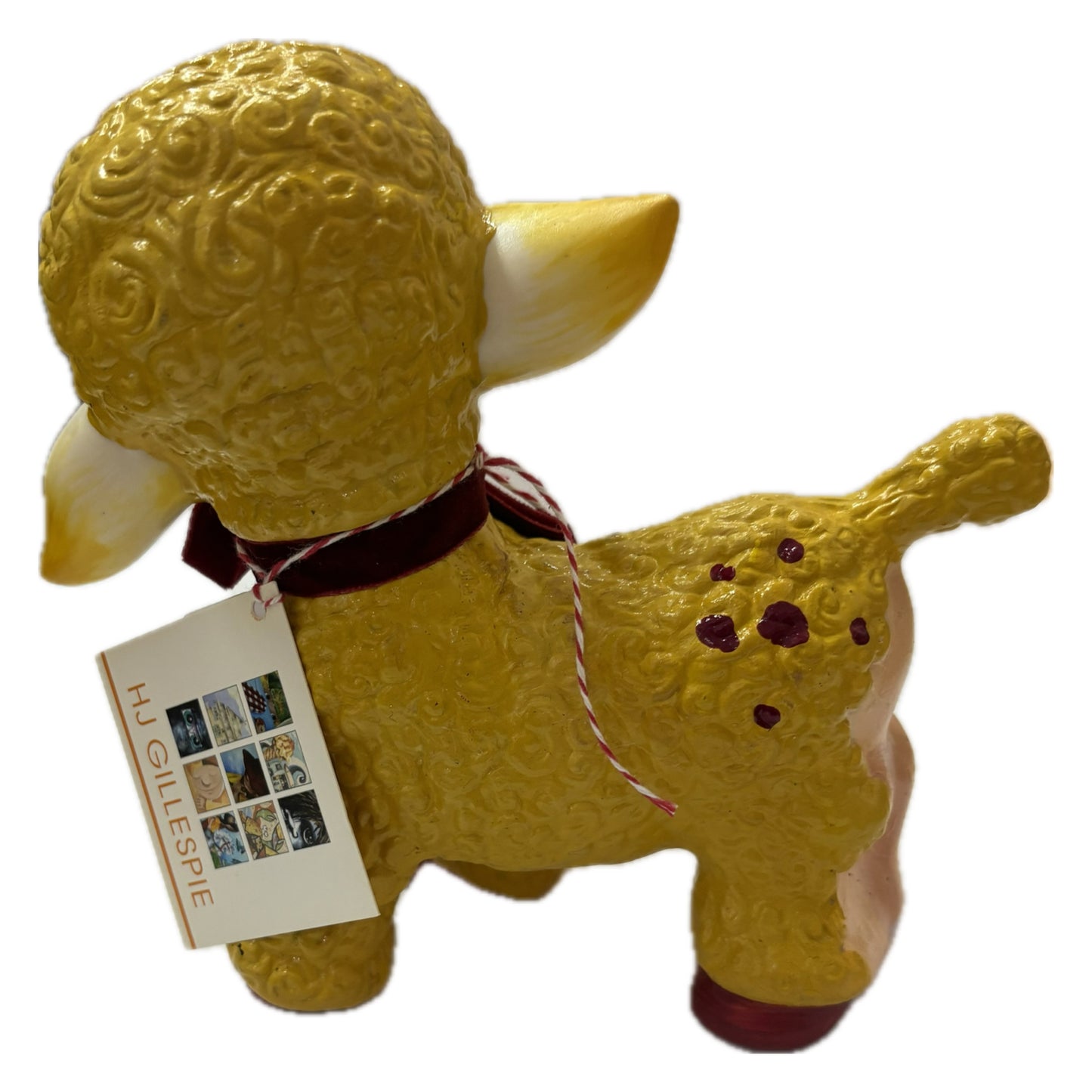 HAYLEY GILLESPIE - "Christmas Lamb" ORIGINAL HAND PAINTED ORNAMENT #2