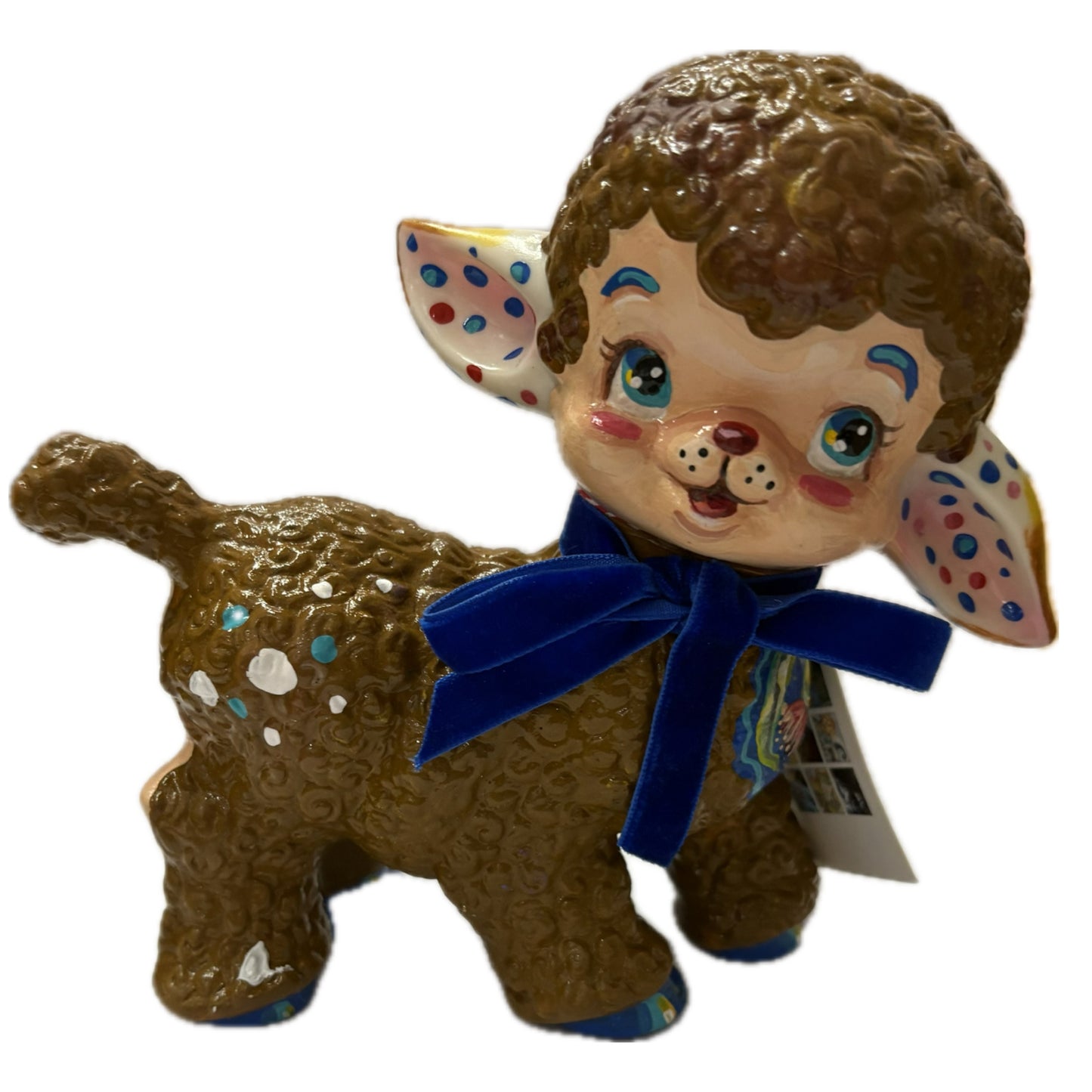 HAYLEY GILLESPIE - "Christmas Lamb" ORIGINAL HAND PAINTED ORNAMENT #3