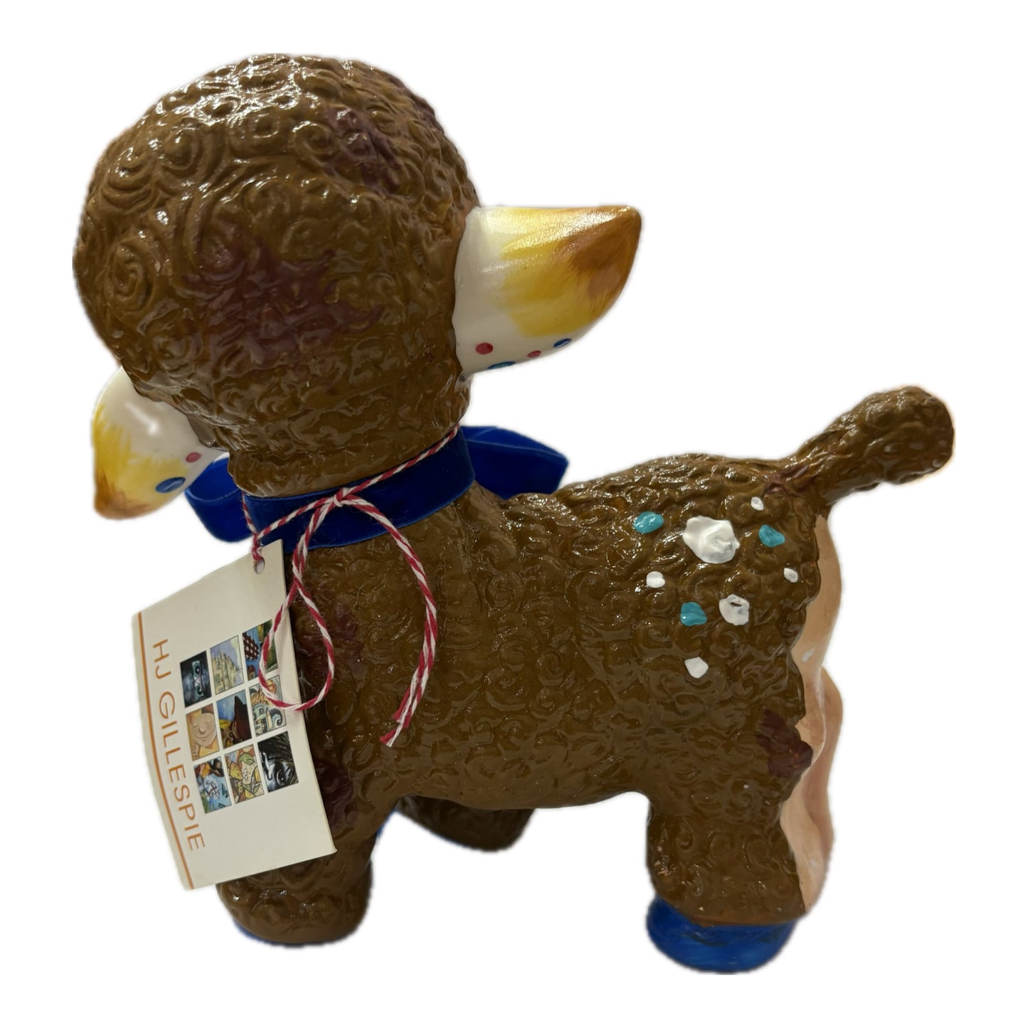 HAYLEY GILLESPIE - "Christmas Lamb" ORIGINAL HAND PAINTED ORNAMENT #3