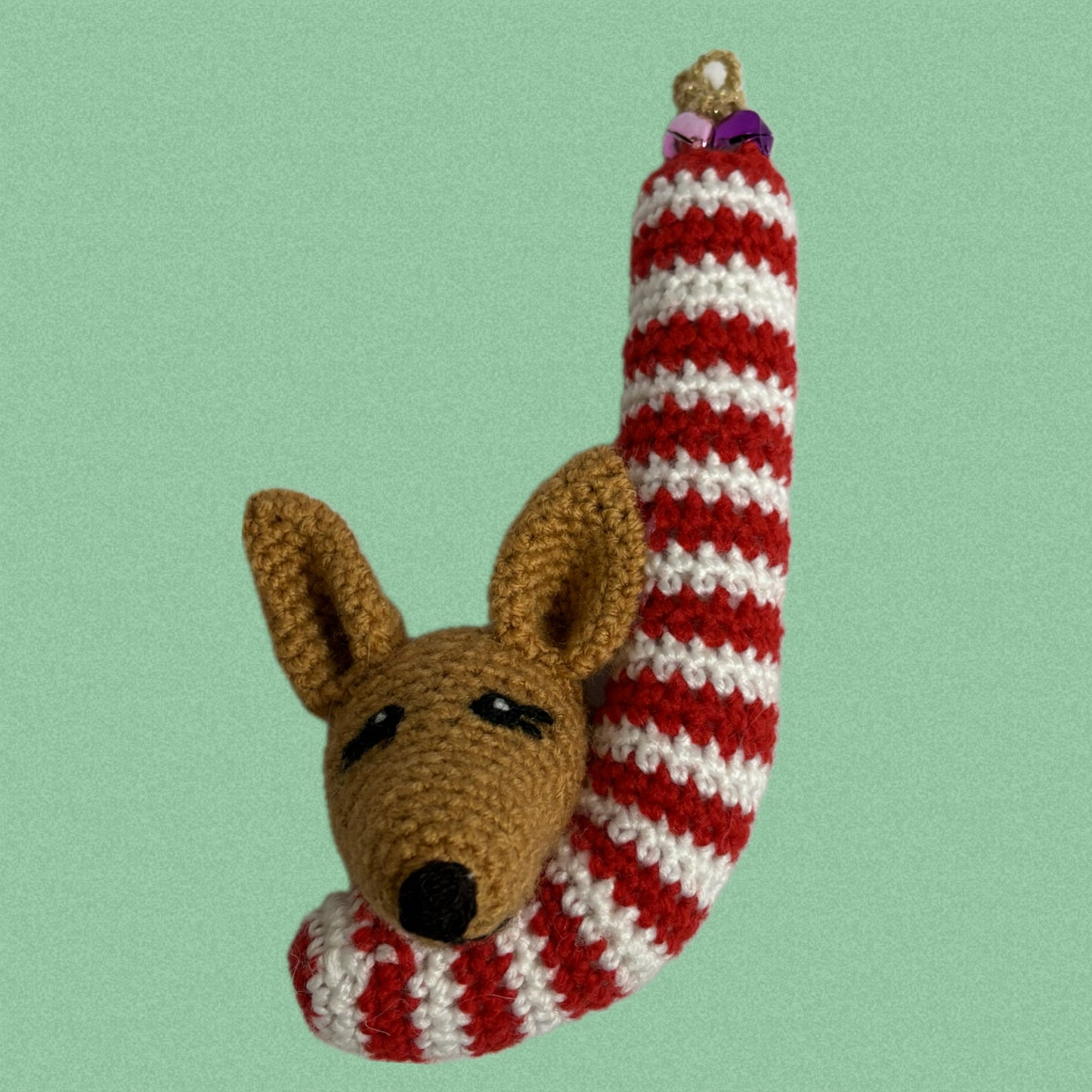 HOOKED BY JEN - Kangaroo Candy Cane