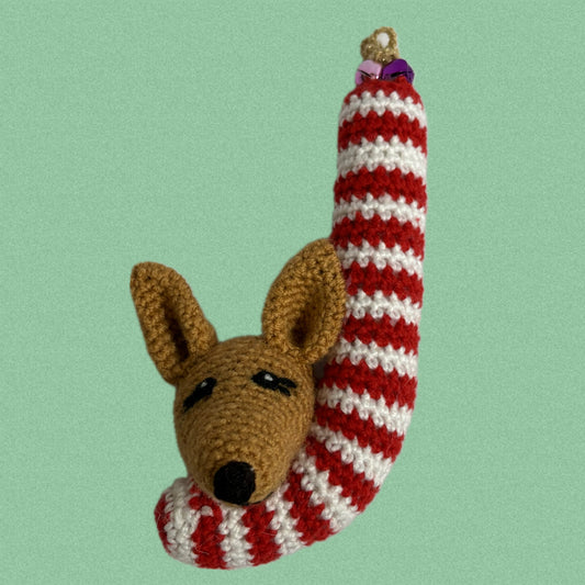 HOOKED BY JEN - Kangaroo Candy Cane