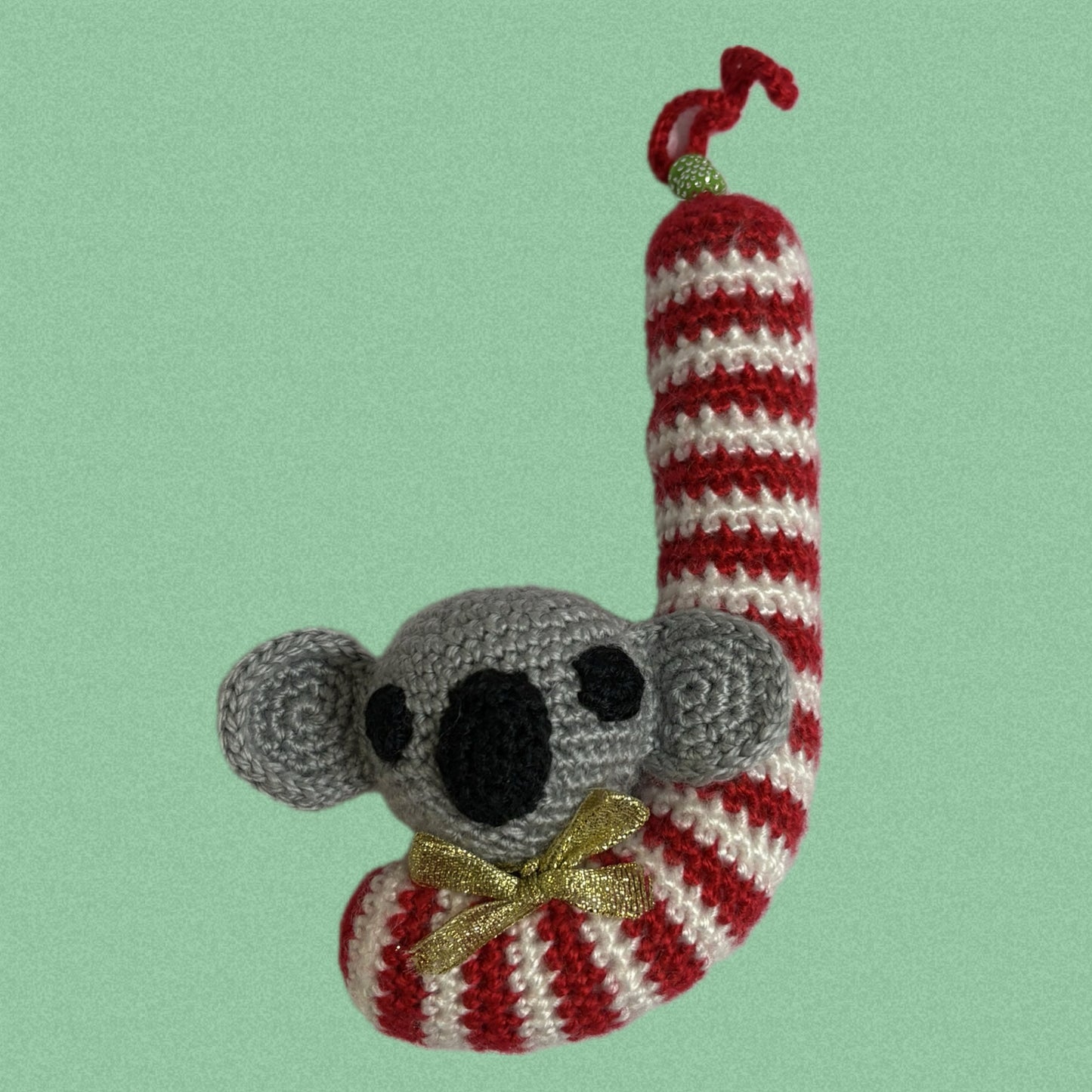 HOOKED BY JEN - Koala Candy Cane