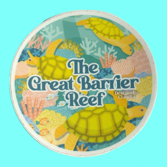 Designs by Claudia - Great Barrier Reef Sticker Round