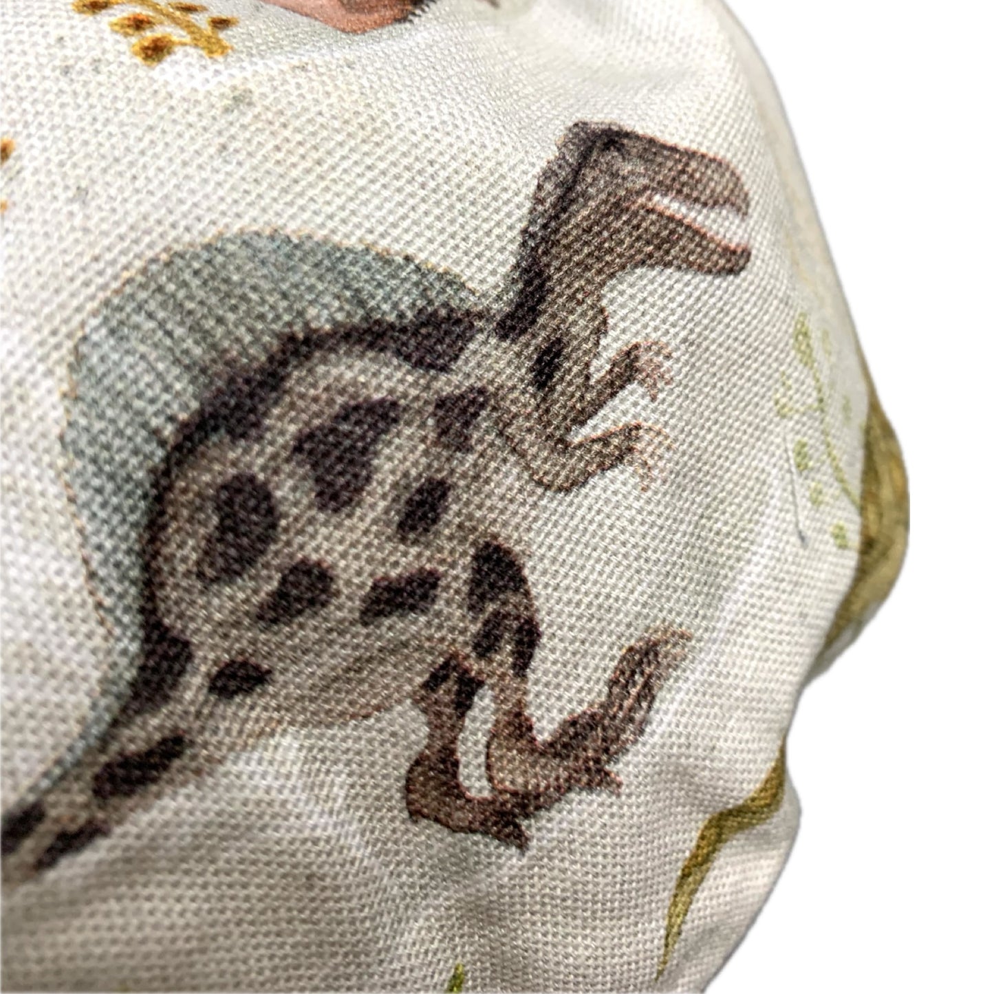 Teacups n Quilts - Cream Dinosaurs Fabric Hat - Kids Size Medium