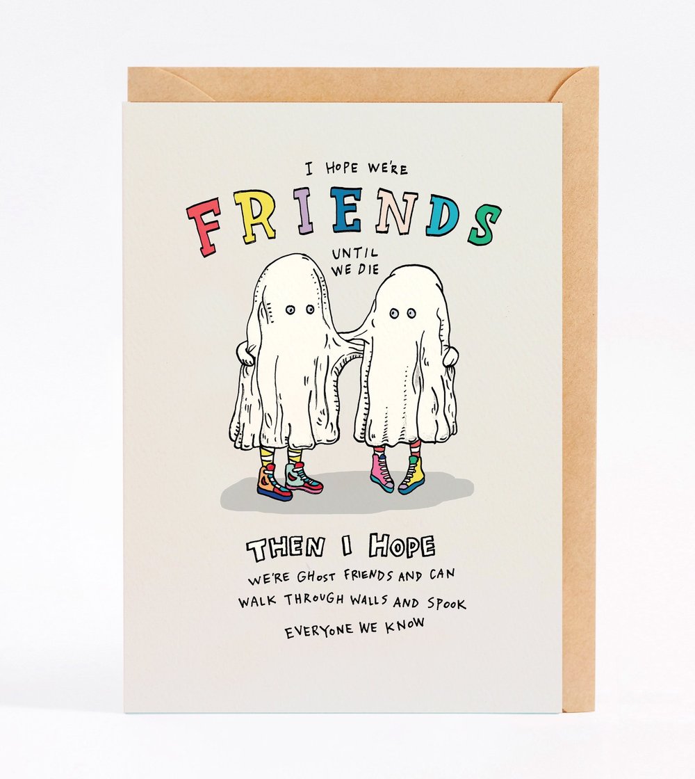 WALLY PAPER CO - GHOST FRIENDS- Greeting Card
