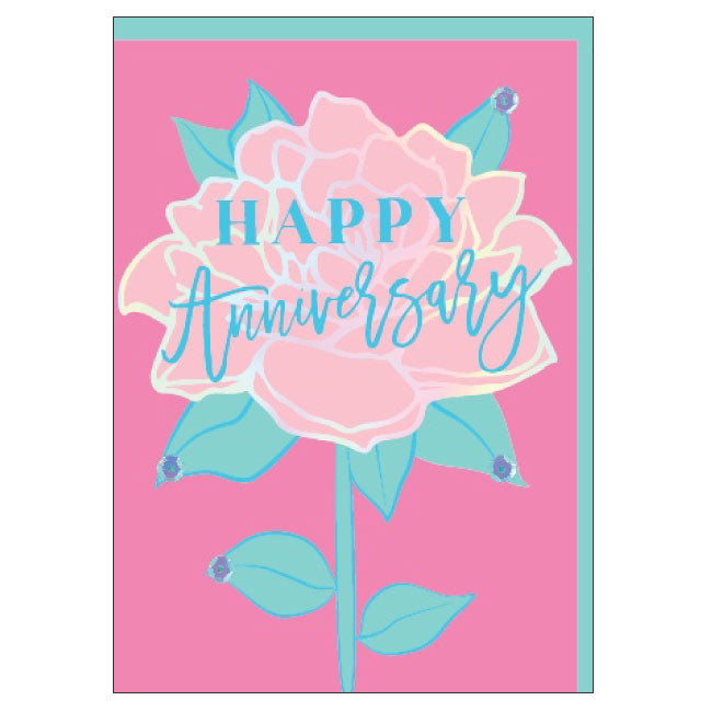 CANDLE BARK CREATIONS - SEQUINED ANNIVERSARY CARD