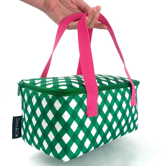 SISTA & CO. - Lunch Bag - 'Apple & Raspberry Check'