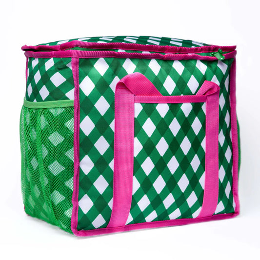 SISTA & CO. - Mid-Size Cooler Bag - Apple & Raspberry Check