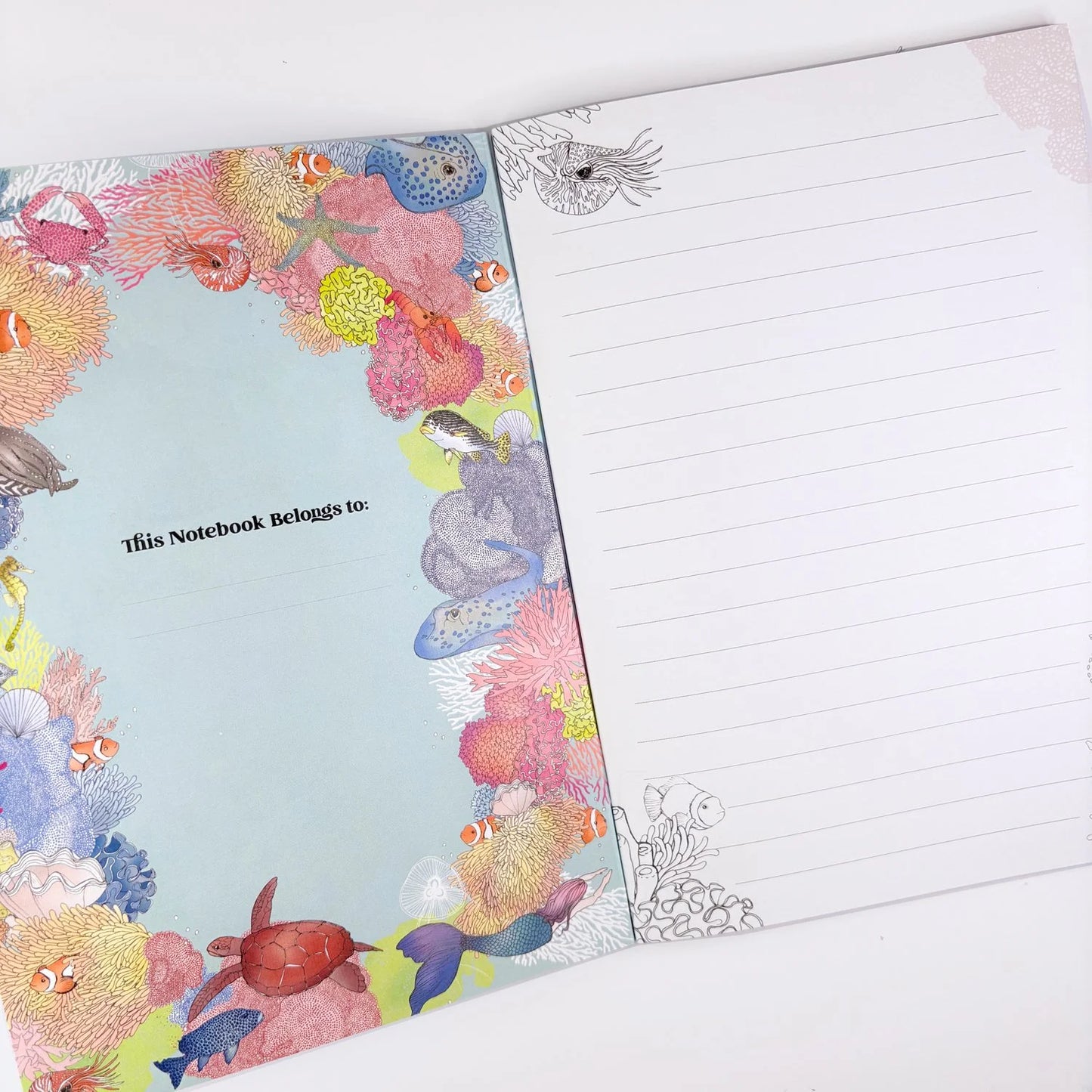 The Scenic Route - "Whaleshark and Mermaid"- Lined Notebook