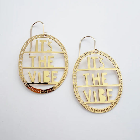 DENZ & CO - "It's The Vibe" earrings in Gold