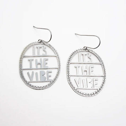 DENZ & CO - "It's The Vibe" earrings in Silver