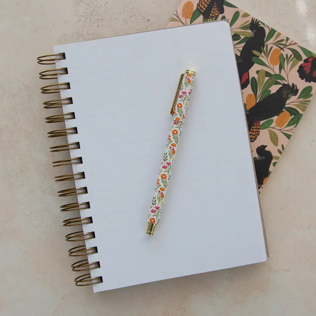 EARTH GREETINGS- Cockatoos & Banksia- A5 Lined Journal