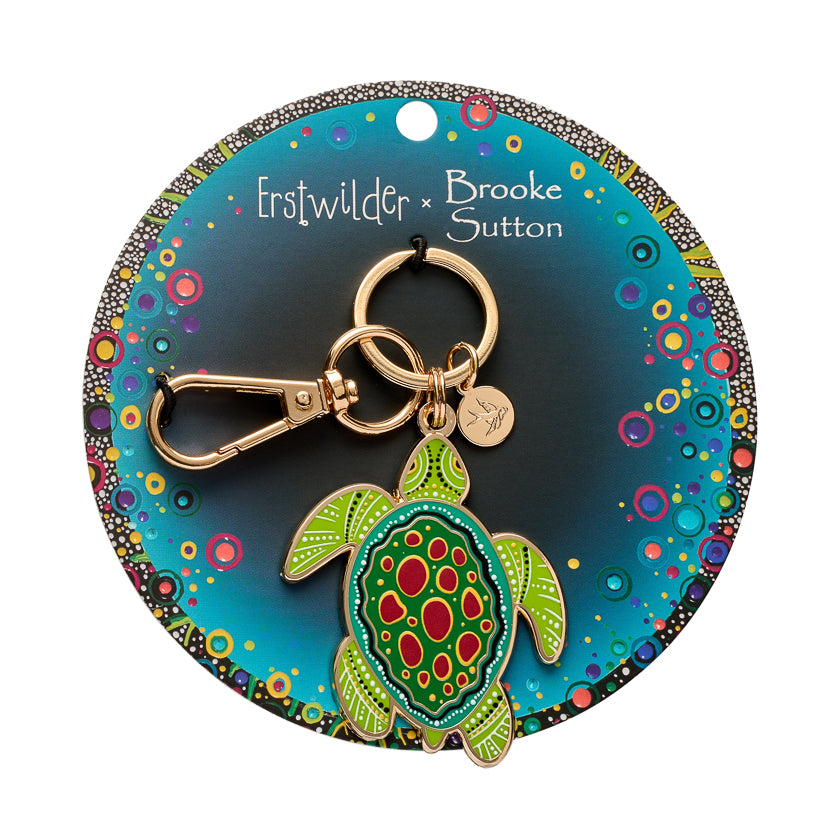 ERSTWILDER - "Yaunati" (Turtle) Enamel Key Ring- BROOKE SUTTON COLLECTION