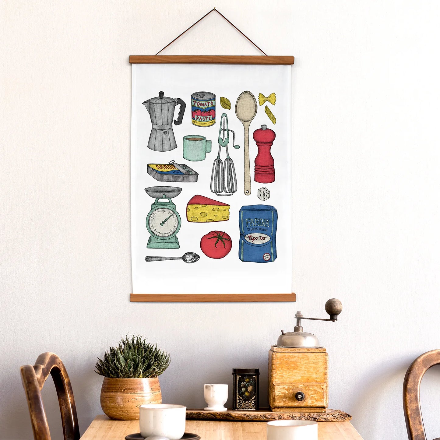 The Nonsense Maker- My Italian Kitchen- Artist Tea Towel