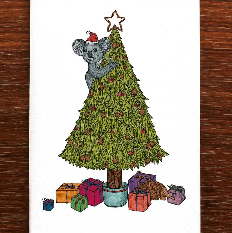 The Nonsense Maker- Koala Christmas Tree - Christmas Card