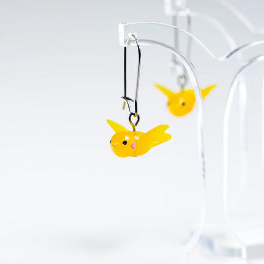 CLAIRE ISHINO- Lucky Bird Earrings - Happy Yellow