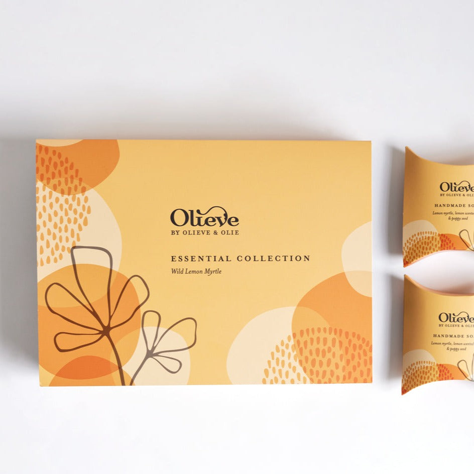 OLIEVE & OLIE- THREE PIECE GIFT BOXES- Wild Lemon Myrtle (Orange Box)