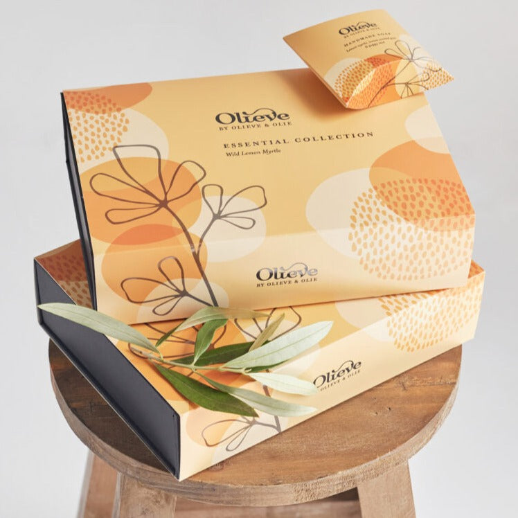 OLIEVE & OLIE- THREE PIECE GIFT BOXES- Wild Lemon Myrtle (Orange Box)