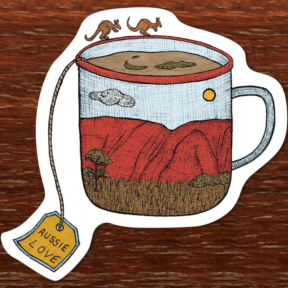 The Nonsense Maker- Outback Kangaroos Teacup Magnet