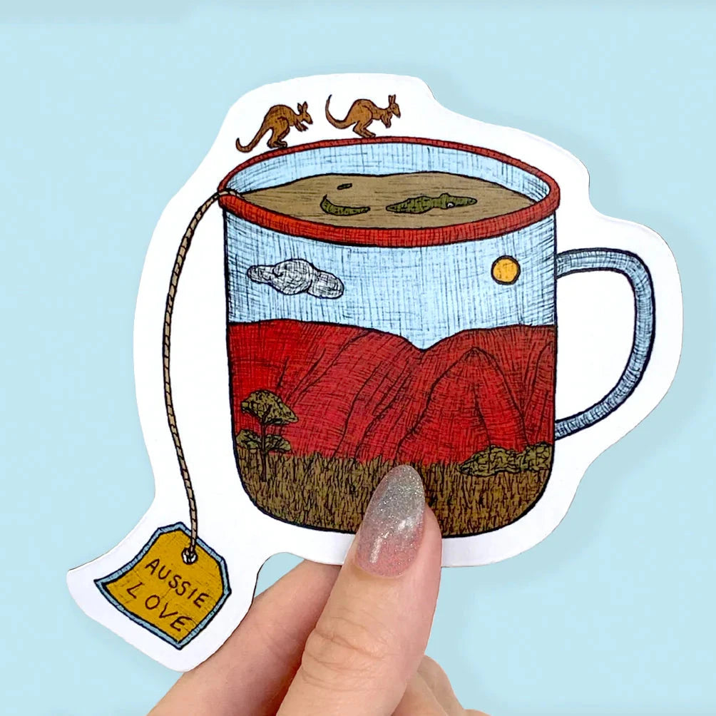 The Nonsense Maker- Outback Kangaroos Teacup Magnet