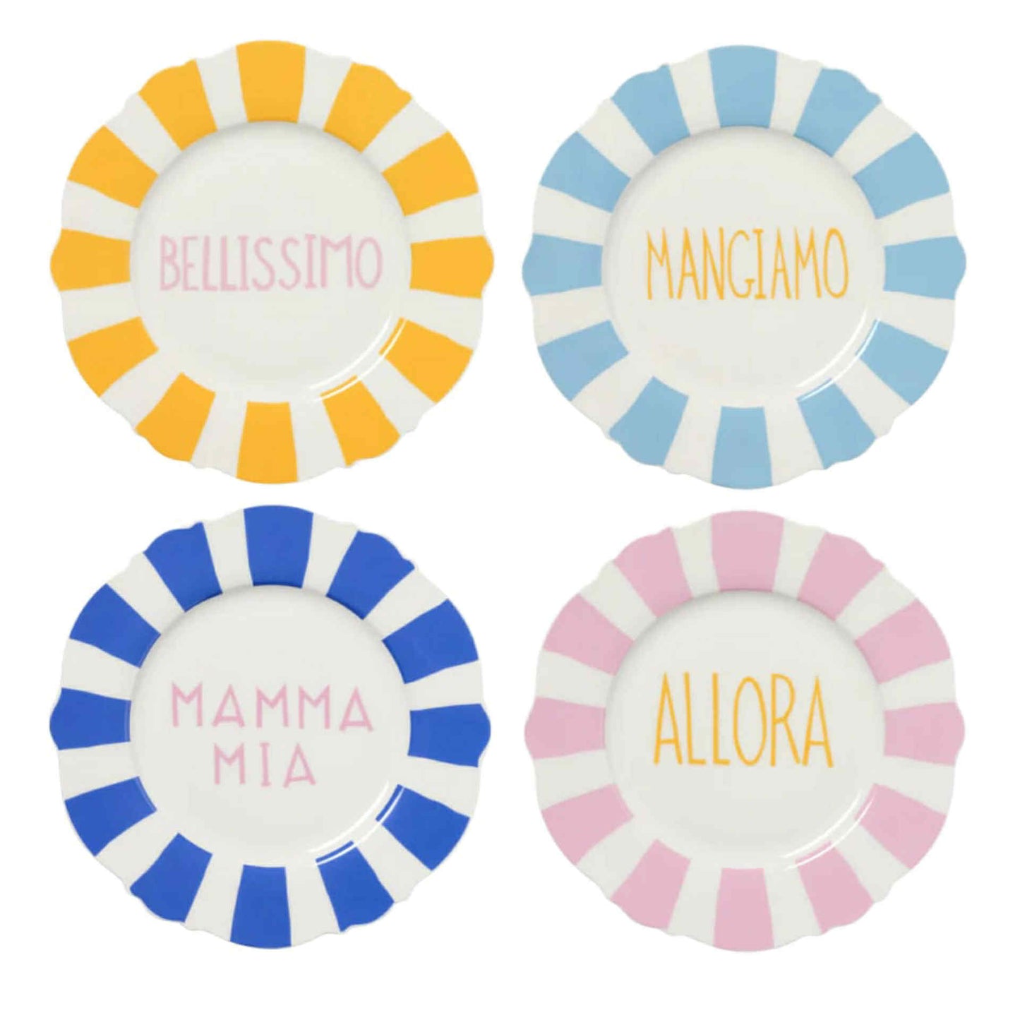 In The Roundhouse - "Mamma Mia Wave" Dinner Plate Set
